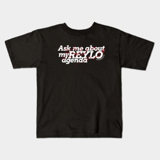 Ask me about my Reylo agenda (Dark) Kids T-Shirt